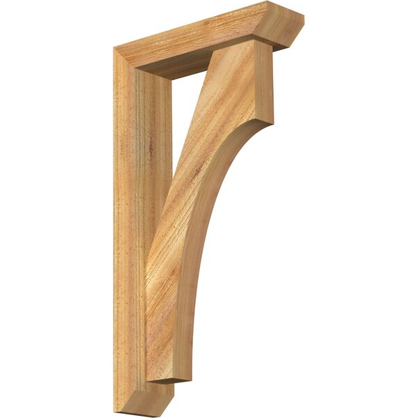 Ekena Millwork Westlake Slat Rough Sawn Bracket w/ Offset Brace, Western Red Cedar, 4"W x 14"D x 26"H BKT0402X14X26WTL06RWR - main